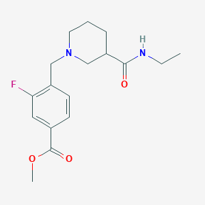 molecular formula C17H23FN2O3 B7631258 Methyl 4-[[3-(ethylcarbamoyl)piperidin-1-yl]methyl]-3-fluorobenzoate 
