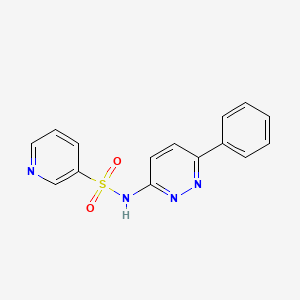 molecular formula C15H12N4O2S B7631327 N-(6-phenylpyridazin-3-yl)pyridine-3-sulfonamide 