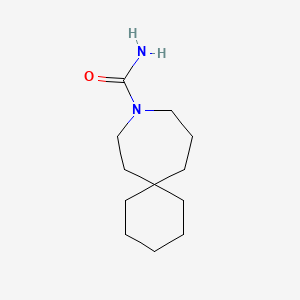 molecular formula C12H22N2O B7631362 9-Azaspiro[5.6]dodecane-9-carboxamide 