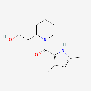molecular formula C14H22N2O2 B7631364 (3,5-dimethyl-1H-pyrrol-2-yl)-[2-(2-hydroxyethyl)piperidin-1-yl]methanone 