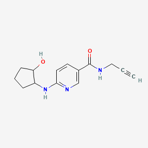 6-[(2-hydroxycyclopentyl)amino]-N-prop-2-ynylpyridine-3-carboxamide