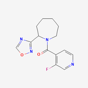 molecular formula C14H15FN4O2 B7631383 (3-Fluoropyridin-4-yl)-[2-(1,2,4-oxadiazol-3-yl)azepan-1-yl]methanone 