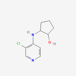 molecular formula C10H13ClN2O B7631397 2-[(3-Chloropyridin-4-yl)amino]cyclopentan-1-ol 