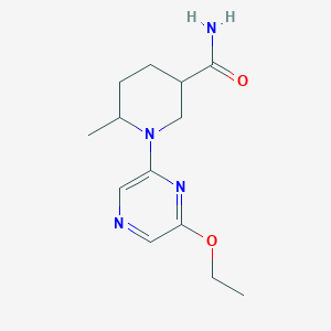molecular formula C13H20N4O2 B7631426 1-(6-Ethoxypyrazin-2-yl)-6-methylpiperidine-3-carboxamide 
