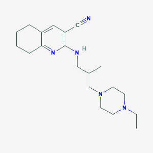 molecular formula C20H31N5 B7631472 2-[[3-(4-Ethylpiperazin-1-yl)-2-methylpropyl]amino]-5,6,7,8-tetrahydroquinoline-3-carbonitrile 