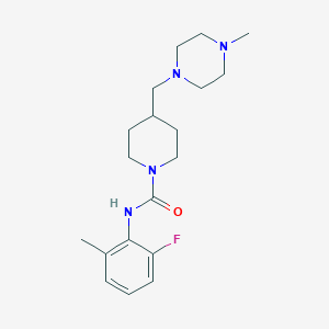molecular formula C19H29FN4O B7631489 N-(2-fluoro-6-methylphenyl)-4-[(4-methylpiperazin-1-yl)methyl]piperidine-1-carboxamide 
