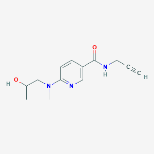 molecular formula C13H17N3O2 B7631496 6-[2-hydroxypropyl(methyl)amino]-N-prop-2-ynylpyridine-3-carboxamide 