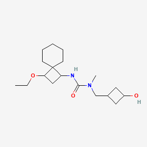 3-(3-Ethoxyspiro[3.5]nonan-1-yl)-1-[(3-hydroxycyclobutyl)methyl]-1-methylurea