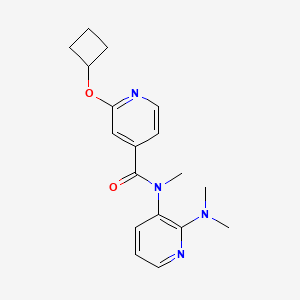 molecular formula C18H22N4O2 B7631599 2-cyclobutyloxy-N-[2-(dimethylamino)pyridin-3-yl]-N-methylpyridine-4-carboxamide 