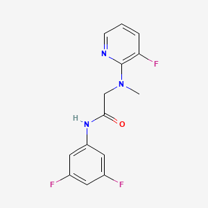 molecular formula C14H12F3N3O B7631603 N-(3,5-difluorophenyl)-2-[(3-fluoropyridin-2-yl)-methylamino]acetamide 
