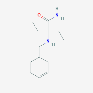 molecular formula C13H24N2O B7631683 2-(Cyclohex-3-en-1-ylmethylamino)-2-ethylbutanamide 