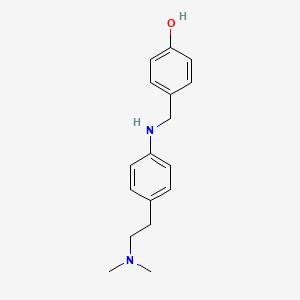 molecular formula C17H22N2O B7631723 4-[[4-[2-(Dimethylamino)ethyl]anilino]methyl]phenol 