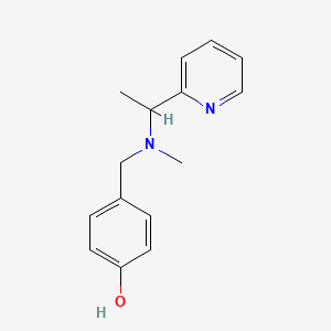 molecular formula C15H18N2O B7631738 4-[[Methyl(1-pyridin-2-ylethyl)amino]methyl]phenol 