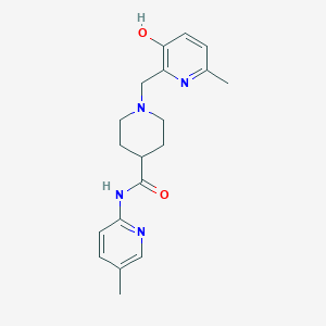 1-[(3-hydroxy-6-methylpyridin-2-yl)methyl]-N-(5-methylpyridin-2-yl)piperidine-4-carboxamide