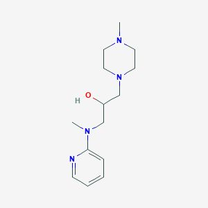 molecular formula C14H24N4O B7631744 1-(4-Methylpiperazin-1-yl)-3-[methyl(pyridin-2-yl)amino]propan-2-ol 