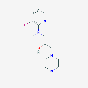 molecular formula C14H23FN4O B7631791 1-[(3-Fluoropyridin-2-yl)-methylamino]-3-(4-methylpiperazin-1-yl)propan-2-ol 
