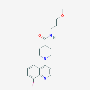 molecular formula C19H24FN3O2 B7631818 1-(8-fluoroquinolin-4-yl)-N-(3-methoxypropyl)piperidine-4-carboxamide 