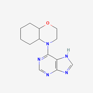 molecular formula C13H17N5O B7631826 4-(7H-purin-6-yl)-2,3,4a,5,6,7,8,8a-octahydrobenzo[b][1,4]oxazine 