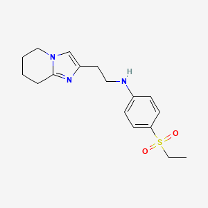 molecular formula C17H23N3O2S B7631841 4-ethylsulfonyl-N-[2-(5,6,7,8-tetrahydroimidazo[1,2-a]pyridin-2-yl)ethyl]aniline 