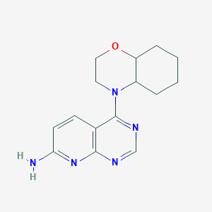molecular formula C15H19N5O B7631848 4-(2,3,4a,5,6,7,8,8a-Octahydrobenzo[b][1,4]oxazin-4-yl)pyrido[2,3-d]pyrimidin-7-amine 