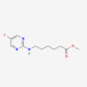 molecular formula C11H16FN3O2 B7631864 Methyl 6-[(5-fluoropyrimidin-2-yl)amino]hexanoate 