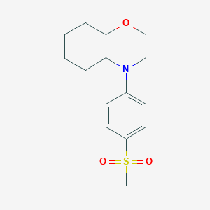 molecular formula C15H21NO3S B7631873 4-(4-Methylsulfonylphenyl)-2,3,4a,5,6,7,8,8a-octahydrobenzo[b][1,4]oxazine 