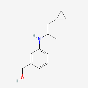 molecular formula C13H19NO B7632064 [3-(1-Cyclopropylpropan-2-ylamino)phenyl]methanol 
