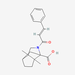 molecular formula C20H23NO3 B7632106 6,7-dimethyl-4-[(E)-3-phenylprop-2-enoyl]-4-azatricyclo[4.3.0.03,7]nonane-3-carboxylic acid 