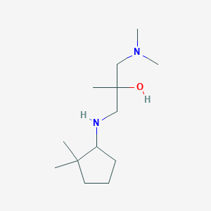molecular formula C13H28N2O B7632124 1-(Dimethylamino)-3-[(2,2-dimethylcyclopentyl)amino]-2-methylpropan-2-ol 