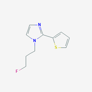 molecular formula C10H11FN2S B7632143 1-(3-Fluoropropyl)-2-thiophen-2-ylimidazole 