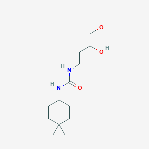 molecular formula C14H28N2O3 B7632150 1-(4,4-Dimethylcyclohexyl)-3-(3-hydroxy-4-methoxybutyl)urea 
