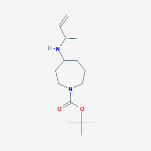 molecular formula C15H28N2O2 B7632157 Tert-butyl 4-(but-3-en-2-ylamino)azepane-1-carboxylate 