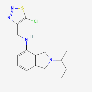 molecular formula C16H21ClN4S B7632181 N-[(5-chlorothiadiazol-4-yl)methyl]-2-(3-methylbutan-2-yl)-1,3-dihydroisoindol-4-amine 