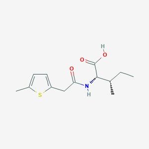 molecular formula C13H19NO3S B7632202 (2S,3S)-3-methyl-2-[[2-(5-methylthiophen-2-yl)acetyl]amino]pentanoic acid 