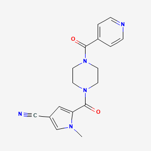 1-Methyl-5-[4-(pyridine-4-carbonyl)piperazine-1-carbonyl]pyrrole-3-carbonitrile