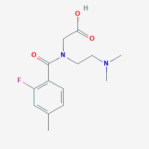 molecular formula C14H19FN2O3 B7632266 2-[2-(Dimethylamino)ethyl-(2-fluoro-4-methylbenzoyl)amino]acetic acid 