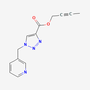 molecular formula C13H12N4O2 B7632357 But-2-ynyl 1-(pyridin-3-ylmethyl)triazole-4-carboxylate 