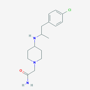 molecular formula C16H24ClN3O B7632383 2-[4-[1-(4-Chlorophenyl)propan-2-ylamino]piperidin-1-yl]acetamide 