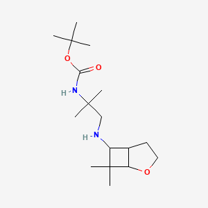 molecular formula C17H32N2O3 B7632411 tert-butyl N-[1-[(7,7-dimethyl-2-oxabicyclo[3.2.0]heptan-6-yl)amino]-2-methylpropan-2-yl]carbamate 