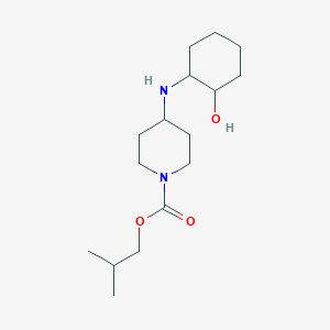 molecular formula C16H30N2O3 B7632422 2-Methylpropyl 4-[(2-hydroxycyclohexyl)amino]piperidine-1-carboxylate 