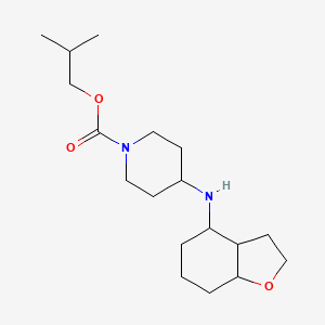 molecular formula C18H32N2O3 B7632430 2-Methylpropyl 4-(2,3,3a,4,5,6,7,7a-octahydro-1-benzofuran-4-ylamino)piperidine-1-carboxylate 