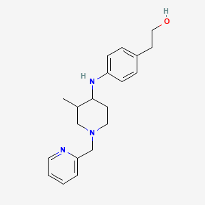 molecular formula C20H27N3O B7632440 2-[4-[[3-Methyl-1-(pyridin-2-ylmethyl)piperidin-4-yl]amino]phenyl]ethanol 