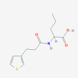 molecular formula C12H17NO3S B7632446 2-(3-Thiophen-3-ylpropanoylamino)pentanoic acid 