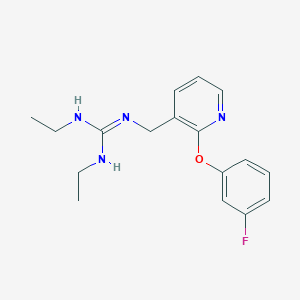 molecular formula C17H21FN4O B7632503 1,3-Diethyl-2-[[2-(3-fluorophenoxy)pyridin-3-yl]methyl]guanidine 
