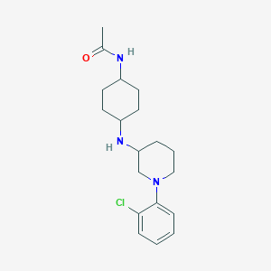 molecular formula C19H28ClN3O B7632517 N-[4-[[1-(2-chlorophenyl)piperidin-3-yl]amino]cyclohexyl]acetamide 