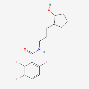 molecular formula C15H18F3NO2 B7632533 2,3,6-trifluoro-N-[3-(2-hydroxycyclopentyl)propyl]benzamide 