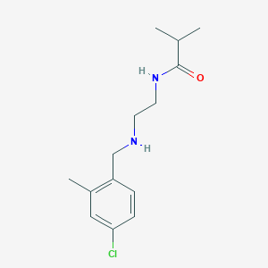 molecular formula C14H21ClN2O B7632577 N-[2-[(4-chloro-2-methylphenyl)methylamino]ethyl]-2-methylpropanamide 