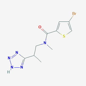 molecular formula C10H12BrN5OS B7632646 4-bromo-N-methyl-N-[2-(2H-tetrazol-5-yl)propyl]thiophene-2-carboxamide 