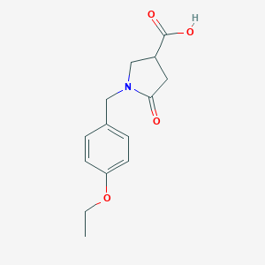 B076327 1-[(4-Ethoxyphenyl)methyl]-5-oxopyrrolidine-3-carboxylic acid CAS No. 10413-45-3