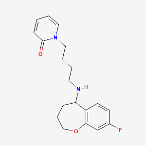 molecular formula C19H23FN2O2 B7632729 1-[4-[(8-Fluoro-2,3,4,5-tetrahydro-1-benzoxepin-5-yl)amino]butyl]pyridin-2-one 